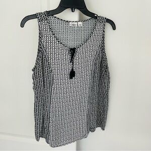Cato Sleeveless Top Black White Size L
